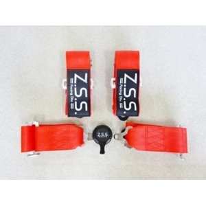 画像2: Z.S.S. ZSS 4点式 レーシングハーネス シートベルト レッド 赤 カムロック式 3インチ ハーネス 汎用品