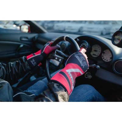 画像9: Z.S.S. ZSS レーシンググローブ 成人用 ブラック×レッド Mサイズ レース カート グリップ ドリフト 走行会に 手袋 ファブリック