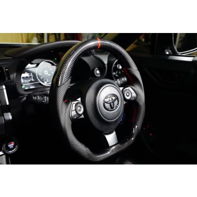 画像3: Z.S.S. ステアリング ハンドル 純正交換タイプ ZN6 後期 ZN8 ZD8 BRZ カーボン レザー