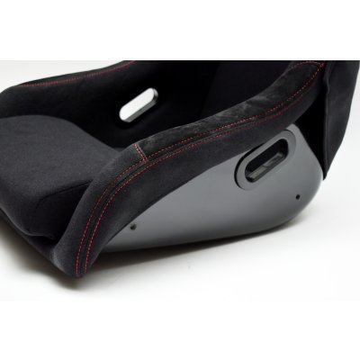 画像3: Z.S.S. フルバケットシート フルバケ ブラック FRPシェル レッドステッチ 赤 背面カバー付き 裏ロゴ