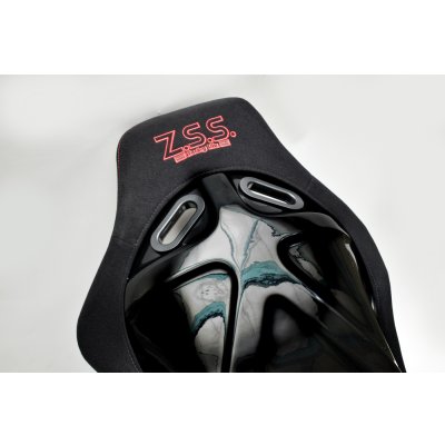 画像5: Z.S.S. フルバケットシート フルバケ ブラック FRPシェル レッドステッチ 赤 背面カバー付き 裏ロゴ