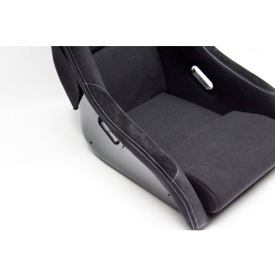 画像8: Z.S.S. フルバケットシート フルバケ ブラック FRPシェル シルバーステッチ 銀 背面カバー付き 裏ロゴ