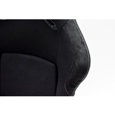 画像5: Z.S.S. フルバケットシート フルバケ ブラック FRPシェル シルバーステッチ 銀 背面カバー付き 裏ロゴ