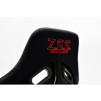 画像7: Z.S.S. フルバケットシート フルバケ ブラック FRPシェル レッドステッチ 赤 背面カバー付き 裏ロゴ