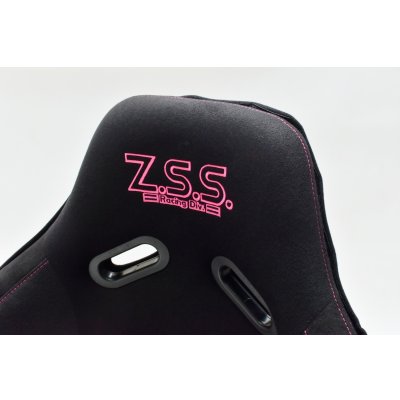 画像5: Z.S.S. フルバケットシート フルバケ ブラック FRPシェル ピンクステッチ 桃 背面カバー付き 裏ロゴ