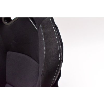 画像5: Z.S.S. フルバケットシート フルバケ ブラック FRPシェル ミントグリーンステッチ 緑 背面カバー付き 裏ロゴ