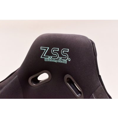 画像4: Z.S.S. フルバケットシート フルバケ ブラック FRPシェル ミントグリーンステッチ 緑 背面カバー付き 裏ロゴ