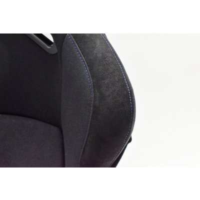 画像4: Z.S.S. フルバケットシート フルバケ ブラック FRPシェル パープルステッチ 紫 背面カバー付き 裏ロゴ