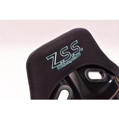 画像7: Z.S.S. フルバケットシート フルバケ ブラック FRPシェル ミントグリーンステッチ 緑 背面カバー付き 裏ロゴ