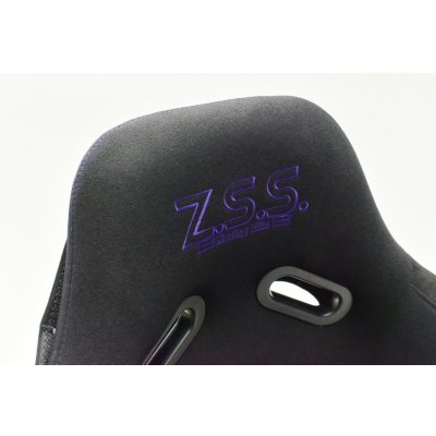 画像7: Z.S.S. フルバケットシート フルバケ ブラック FRPシェル パープルステッチ 紫 背面カバー付き 裏ロゴ