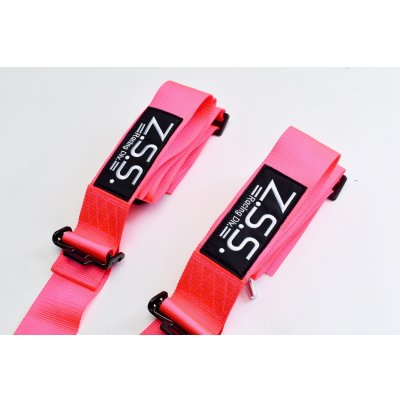 画像6: Z.S.S. ZSS 4点式 レーシングハーネス シートベルト ネオンピンク カムロック式 3インチ ハーネス 汎用品