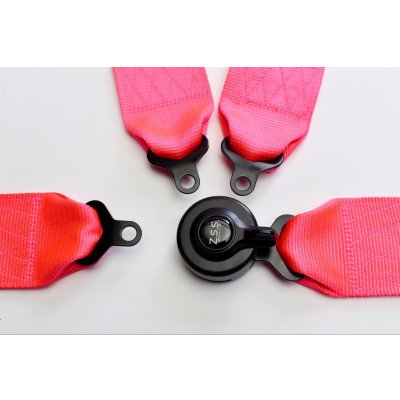 画像7: Z.S.S. ZSS 4点式 レーシングハーネス シートベルト ネオンピンク カムロック式 3インチ ハーネス 汎用品