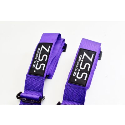 画像6: Z.S.S. ZSS 4点式 レーシングハーネス シートベルト ネオンパープル 紫 カムロック式 3インチ ハーネス 汎用品