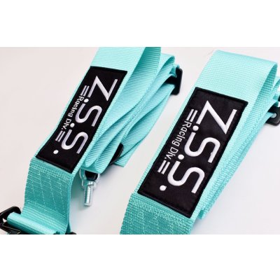 画像6: Z.S.S. ZSS 4点式 レーシングハーネス シートベルト ミントグリーン 緑 カムロック式 3インチ ハーネス 汎用品