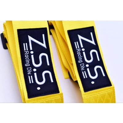 画像5: Z.S.S. ZSS 4点式 レーシングハーネス シートベルト ネオンイエロー 黄色 カムロック式 3インチ ハーネス 汎用品