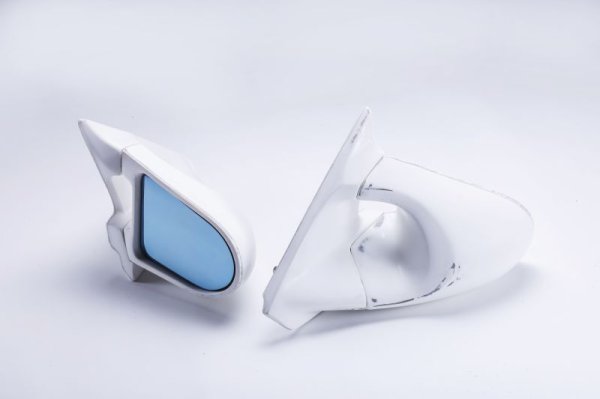 画像2: Z.S.S. ZSS R34 ER34 スカイライン 2ドア BNR34 スカイライン GT-R GTR FRP製 エアロドアミラー 電動 左右セット 34R (2)