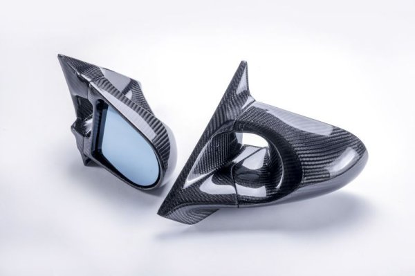 画像2: Z.S.S. ZSS S15 シルビア 綾織り カーボン エアロ ドアミラー 電動 左右セット silvia (2)