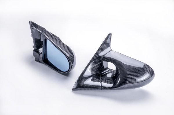 画像2: Z.S.S. ZSS CN9A ランエボ4 CP9A ランエボ5 ランエボ6 ランサーエボリューション 綾織り カーボン エアロ ドアミラー 電動 左右セット (2)