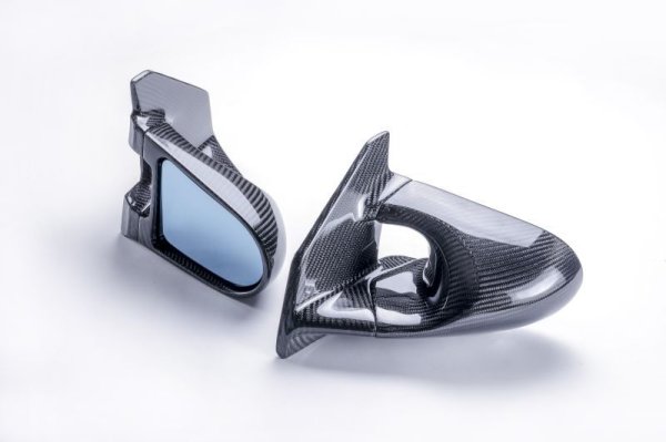 画像2: Z.S.S ZSS CT9A ランエボ7 ランエボ8 ランエボ9 ランサーエボリューション 綾織り カーボン エアロ ドアミラー 電動 左右セット (2)