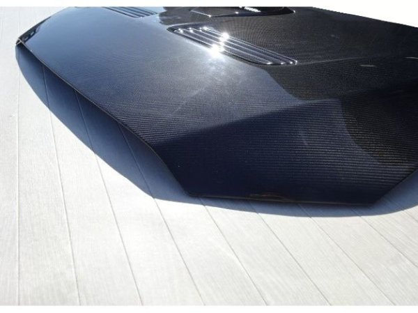 画像3: Z.S.S. ZSS CZ4A ランエボ10 ランエボX ランサーエボリューション 純正形状 ノーマル形状 綾織り ダクト付 エアロ カーボンボンネット (3)