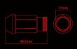 画像6: Z.S.S. チタン合金 レーシングナット ホイールナット 貫通ナット M12×P1.25 20本入 ニッサン 日産 スバル スズキ ブルーグラデーション 17HEX テーパー  (6)