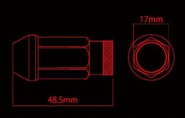 画像6: Z.S.S. チタン合金 レーシングナット ホイールナット 貫通ナット M12×P1.25 20本入 ニッサン 日産 スバル スズキ ブルーグラデーション 17HEX テーパー (6)