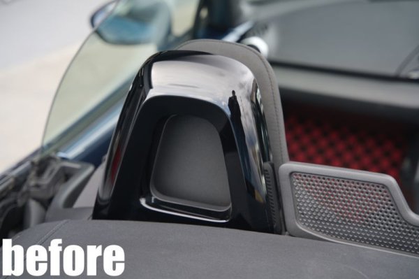 画像5: ドライカーボン インテリアパネル ND5RC ND5RE ロードスター ヘッドレストカバー ロールバーカバー 左右セット (5)