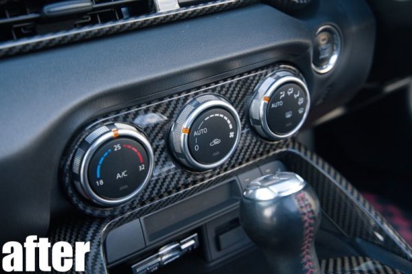 画像5: ドライカーボン インテリアパネル ND5RC ND5RE ロードスター エアコンダイヤルカバー エアコンスイッチ (5)