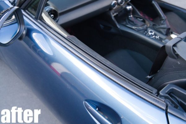 画像8: ドライカーボン インテリアパネル ND5RC ND5RE ロードスター ドアモールカバー 左右 (8)