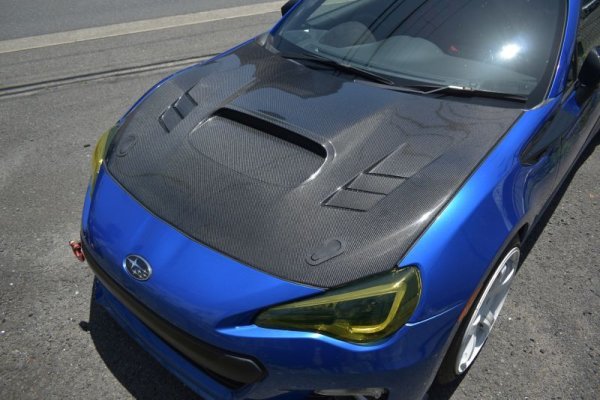 画像11: Z.S.S. ZSS ZN6 86 ハチロク ZC6 BRZ 綾織り ダクト付き エアロ カーボンボンネット (11)