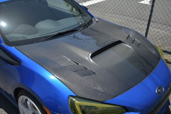 画像9: Z.S.S. ZSS ZN6 86 ハチロク ZC6 BRZ 綾織り ダクト付き エアロ カーボンボンネット (9)
