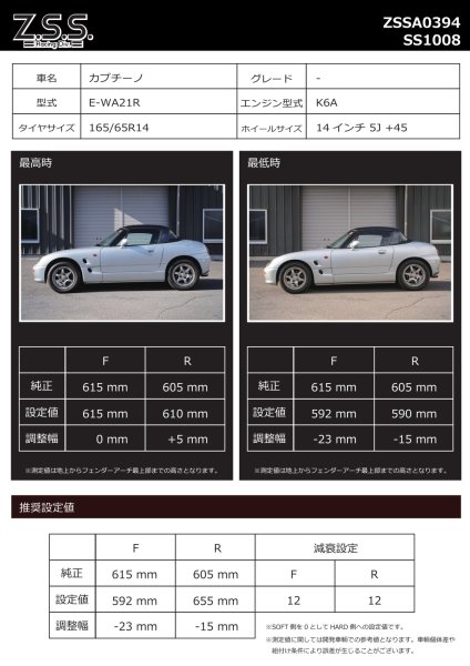 画像2: 車高調 RIGEL SUZUKI CAPPUCCINO EA11R EA21R カプチーノ  (2)