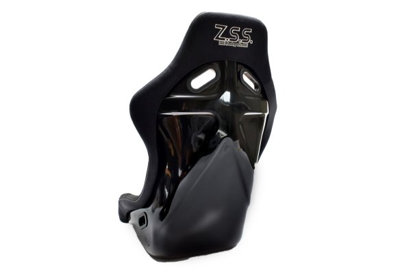 画像11: Z.S.S. フルバケットシート フルバケ ブラック FRPシェル シルバーステッチ 銀 背面カバー付き 裏ロゴ (11)