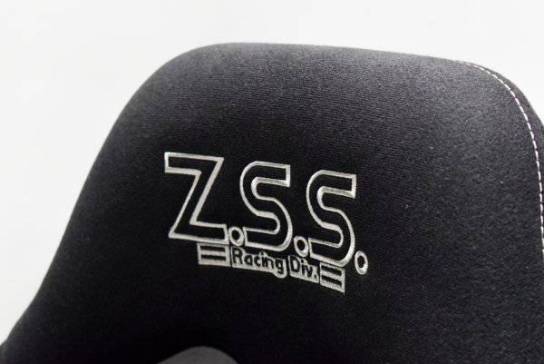 画像4: Z.S.S. フルバケットシート フルバケ ブラック FRPシェル シルバーステッチ 銀 背面カバー付き 裏ロゴ (4)