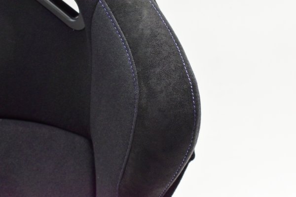 画像4: Z.S.S. フルバケットシート フルバケ ブラック FRPシェル パープルステッチ 紫 背面カバー付き 裏ロゴ (4)