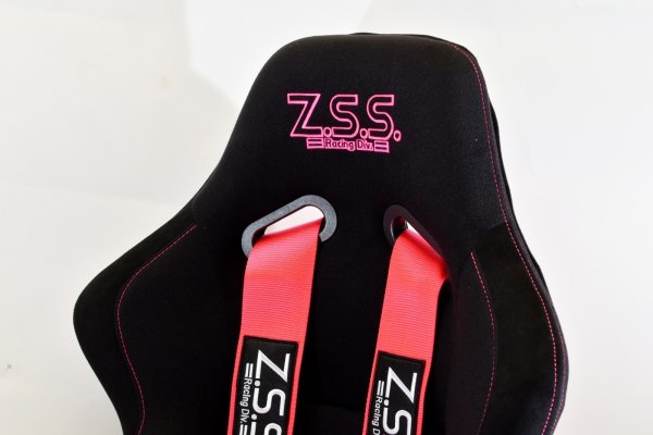 画像9: Z.S.S. ZSS 4点式 レーシングハーネス シートベルト ネオンピンク カムロック式 3インチ ハーネス 汎用品 (9)