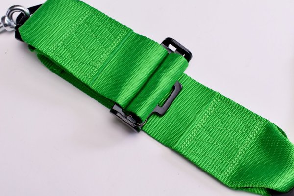 画像3: Z.S.S. ZSS 4点式 レーシングハーネス シートベルト ネオングリーン 緑色 カムロック式 3インチ ハーネス 汎用品 (3)