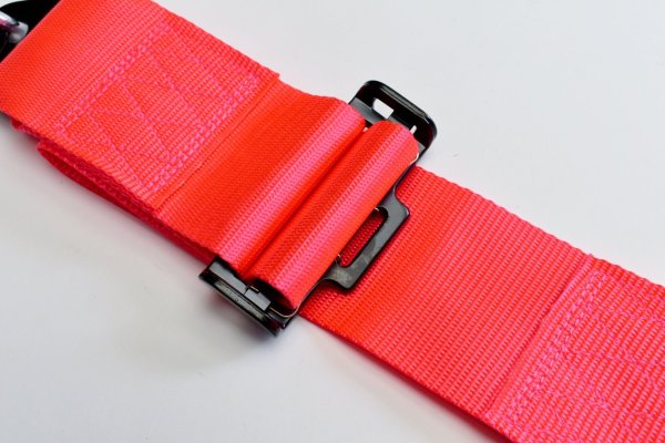 画像3: Z.S.S. ZSS 4点式 レーシングハーネス シートベルト ネオンピンク カムロック式 3インチ ハーネス 汎用品 (3)