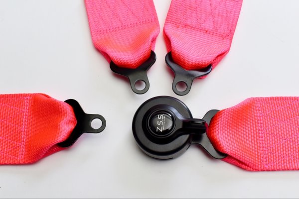 画像7: Z.S.S. ZSS 4点式 レーシングハーネス シートベルト ネオングリーン 緑色 カムロック式 3インチ ハーネス 汎用品 (7)