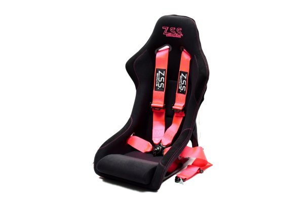 画像8: Z.S.S. ZSS 4点式 レーシングハーネス シートベルト ネオンピンク カムロック式 3インチ ハーネス 汎用品 (8)
