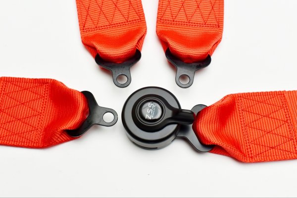 画像7: Z.S.S. ZSS 4点式 レーシングハーネス シートベルト レッド 赤 カムロック式 3インチ ハーネス 汎用品 (7)