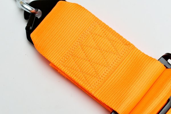 画像4: Z.S.S. ZSS 4点式 レーシングハーネス シートベルト ネオンオレンジ 橙色 カムロック式 3インチ ハーネス 汎用品 (4)