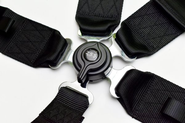 画像2: Z.S.S. 5点式 シートベルト レーシングハーネス カムロック ブラック (2)