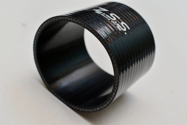 画像2: Z.S.S. シリコン ラジエターホース Φ80 72mm 汎用 ストレートホース ブラック (2)
