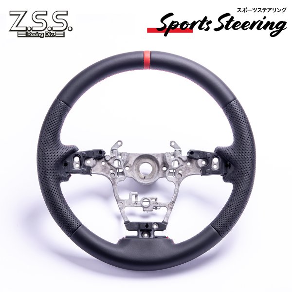 画像1: スポーツステアリング レザー調 純正互換 GRヤリス (1)